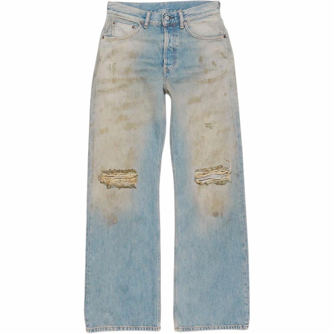 Мужские штаны Acne Acne Studios SS25 dirty 2021M (синие)