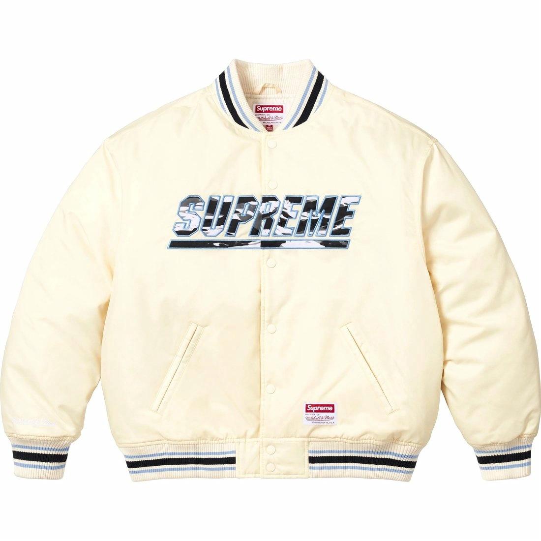 Куртка Supreme SS25 Mitchell Ness Camo Logo Varsity Jacket (разноцветная)