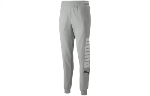 PUMA ESS+LOGO LAB SWEATPANTS TR CL Knitted Sweatpants Men's Gray
