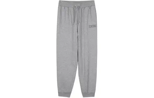 Skechers Letter Mid Rise Comfortable Fleece Lined Lace Up Embroidered Cuffed Pants Knitted Sweatpants Men's