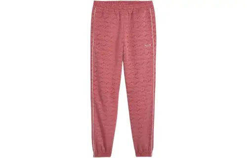 PUMA x Palm Tree Crew Collaboration T7 All over Print Pants Knitted Sweatpants Men's Red