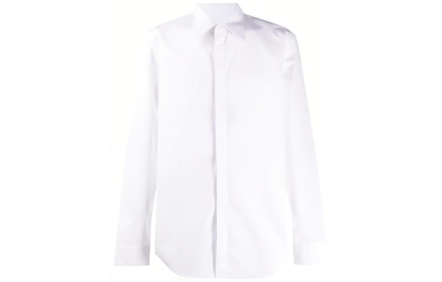 Maison Margiela Mason Margiela SS22 Hidden Closure Long Sleeve Shirt Men's White