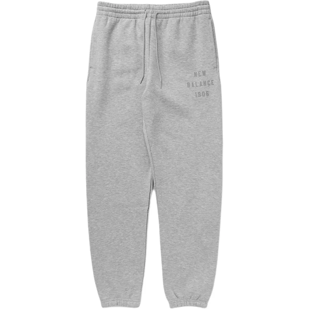 New Balance Iconic Collegiate Fleece Jogger Knitted Sweatpants Men's Sport Gray