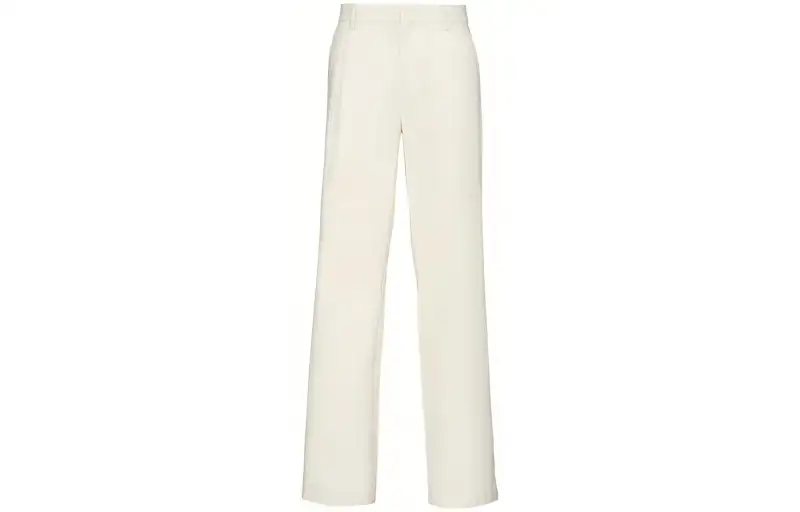 PRADA Casual Pants Men's Ecru Moderate Straight Fit Pants
