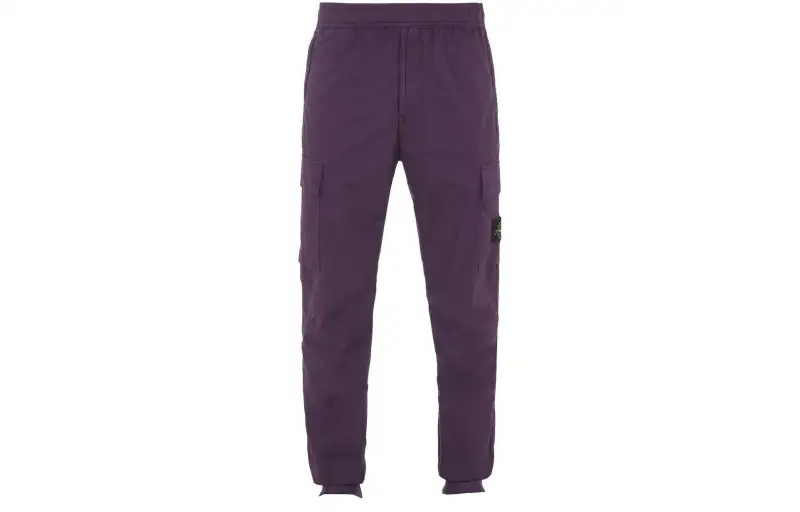 STONE ISLAND Casual Pants Men's Dark Purple Moderate Tapered Pants