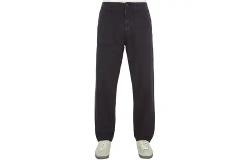 STONE ISLAND 432f1 Weatherproof Cotton Canvas_ Ghost Piece Casual Pants Men's Dark Blue