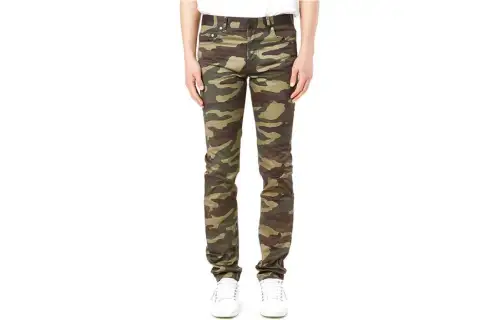 DIOR Casual Pants Men's Green Moderate Slim Fit Pants