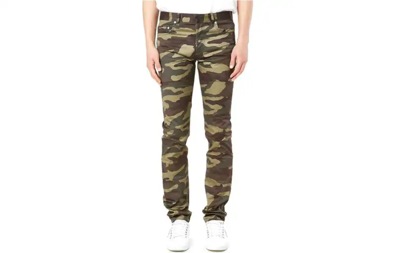 DIOR Casual Pants Men's Green Moderate Slim Fit Pants