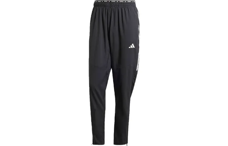 Adidas Own The Run 3 Stripes Joggers Knitted Sweatpants Men's Black