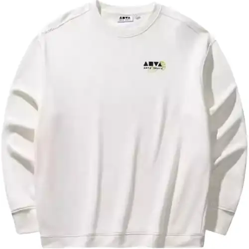 Anta Lifestyle Collection Sports Lifestyle Collection Sweatshirt Unisex Ivory White