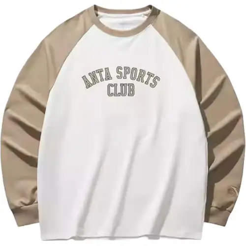 Anta Sports Lifestyle Collection Lifestyle Collection Sweatshirt Men's Ivory White/Light Brown