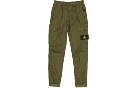 STONE ISLAND SS21 Casual Pants Men's Army Green