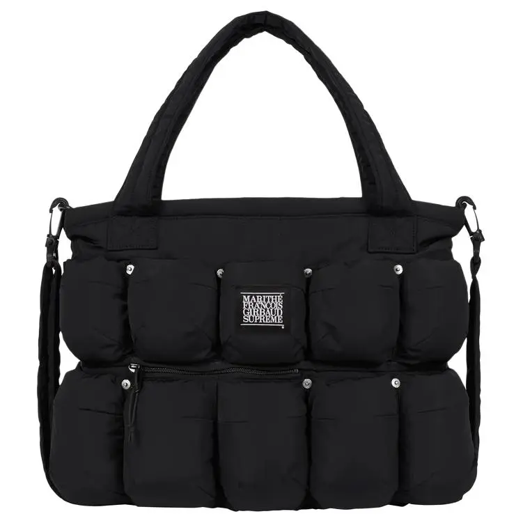 Supreme X MARITHE FRANCOIS GIRBAUD Collaboration Polyester Tote Bag, Shopping Bag, Shoulder Bag, Handbag Unisex Black