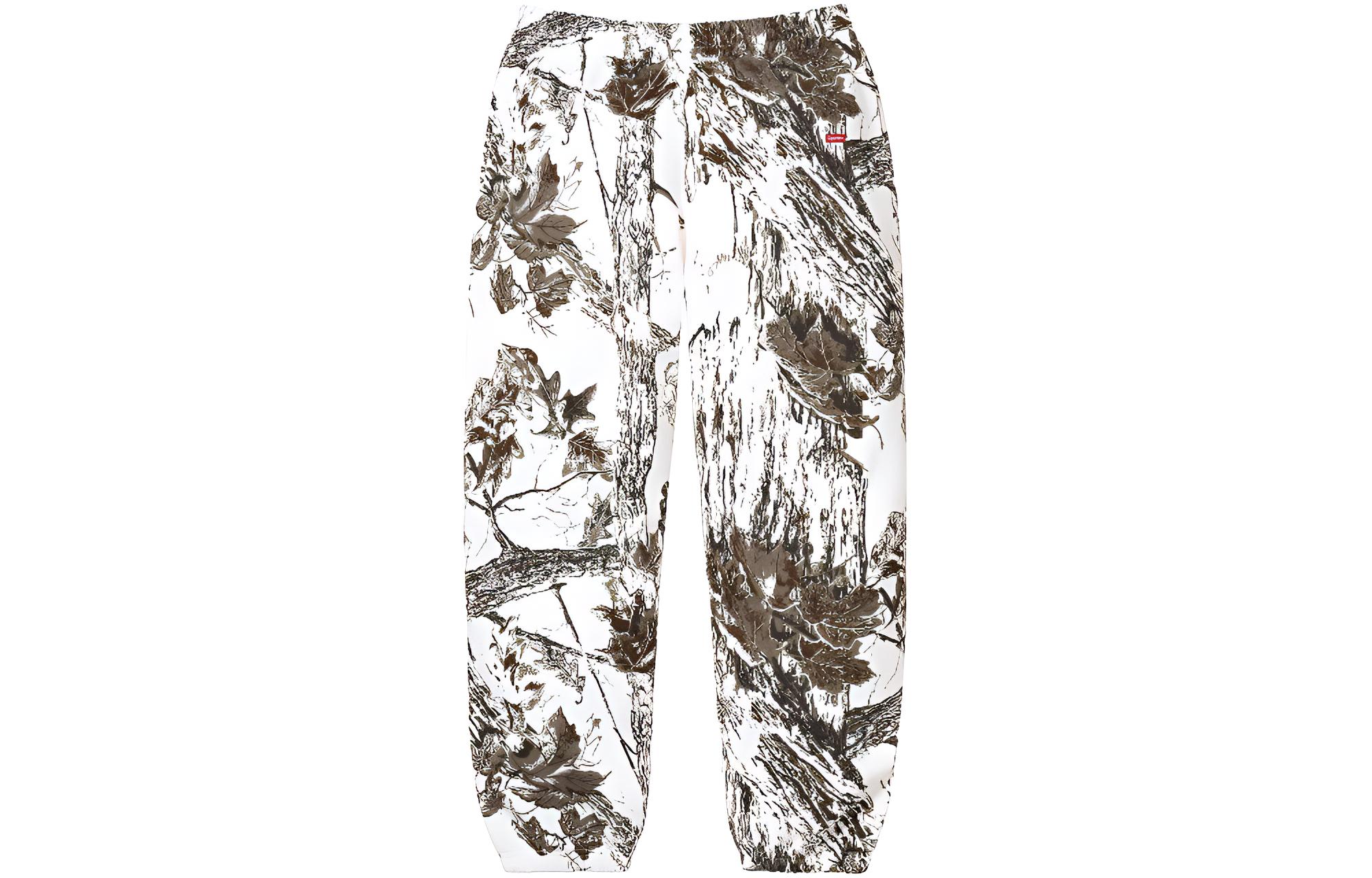 Supreme SS24 WEEK1 SMALL BOX SWEATPANT Brand logo elastic casual leg-tie American trendy knitted sweatpants, same style for men and women