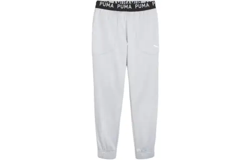 PUMA Knitted Sweatpants Men's White Gray