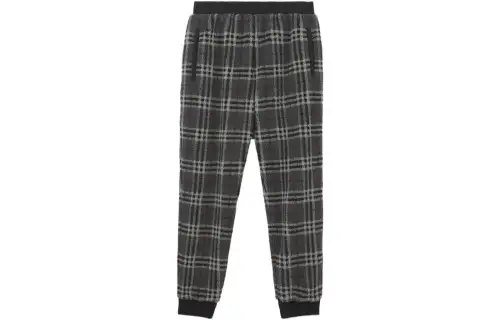 Burberry Dimitri Fleece Check Pants Dark Charcoal