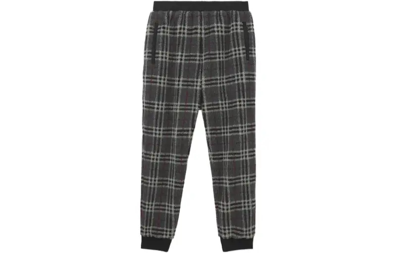 Burberry Dimitri Fleece Check Pants Dark Charcoal