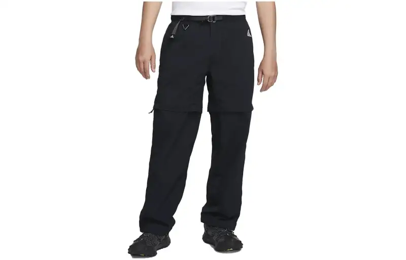 Nike Casual Pants Men's Black Moderate Straight Fit Pants