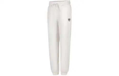 ASICS Retro Casual Fashion Trend Knitted Sweatpants Unisex White