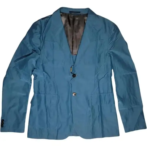 GUCCI Business Suits Men's Teal Suit Collar Moderate Business Suit