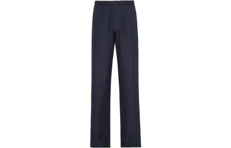 PRADA Casual Pants Men's Blue Moderate Wide Leg Pants