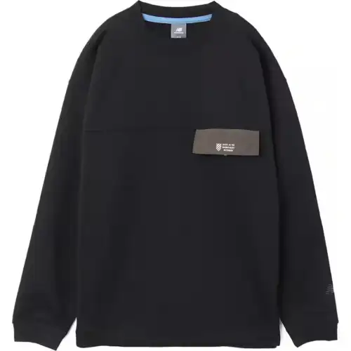 New Balance LIGHT SWEAT PULL Over Sweatshirt Unisex Black