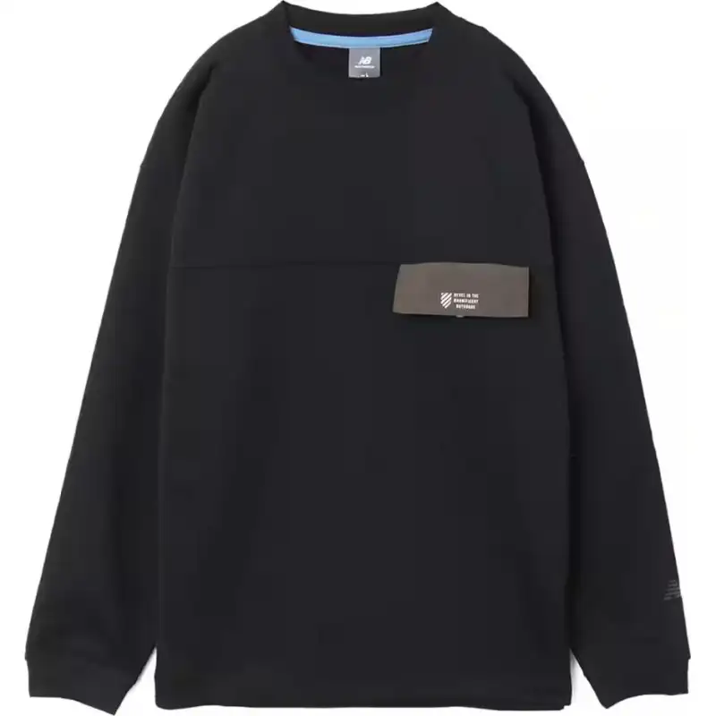 New Balance LIGHT SWEAT PULL Over Sweatshirt Unisex Black