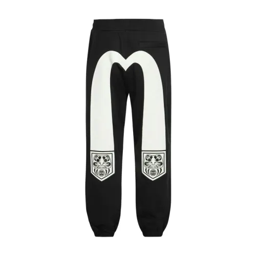 EVISU Casual Pants Men's Black Moderate Cuffed Pants