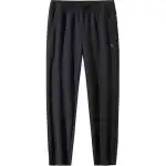 Anta Variety Training Collection Micro Stretch Fleece Lined Straight Fit Elastic Knitted Sweatpants Men's Basic Black