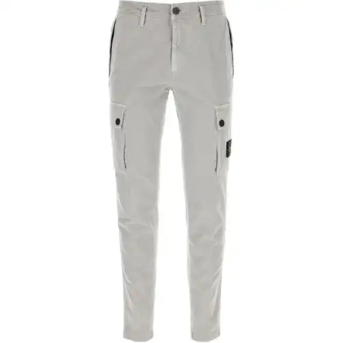 STONE ISLAND Logo Patch Straight Leg Pants