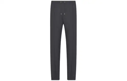 DIOR Wool Blend Knitted Sweatpants Men's Black