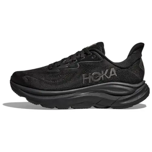 HOKA ONE ONE CLIFTON 10 fashion trend WIDE low-cut EVA midsole rubber outsole casual urban commuting running shoes men's black