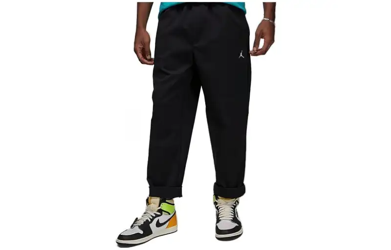Jordan Casual Pants Men's Black Moderate Wide Leg Pants