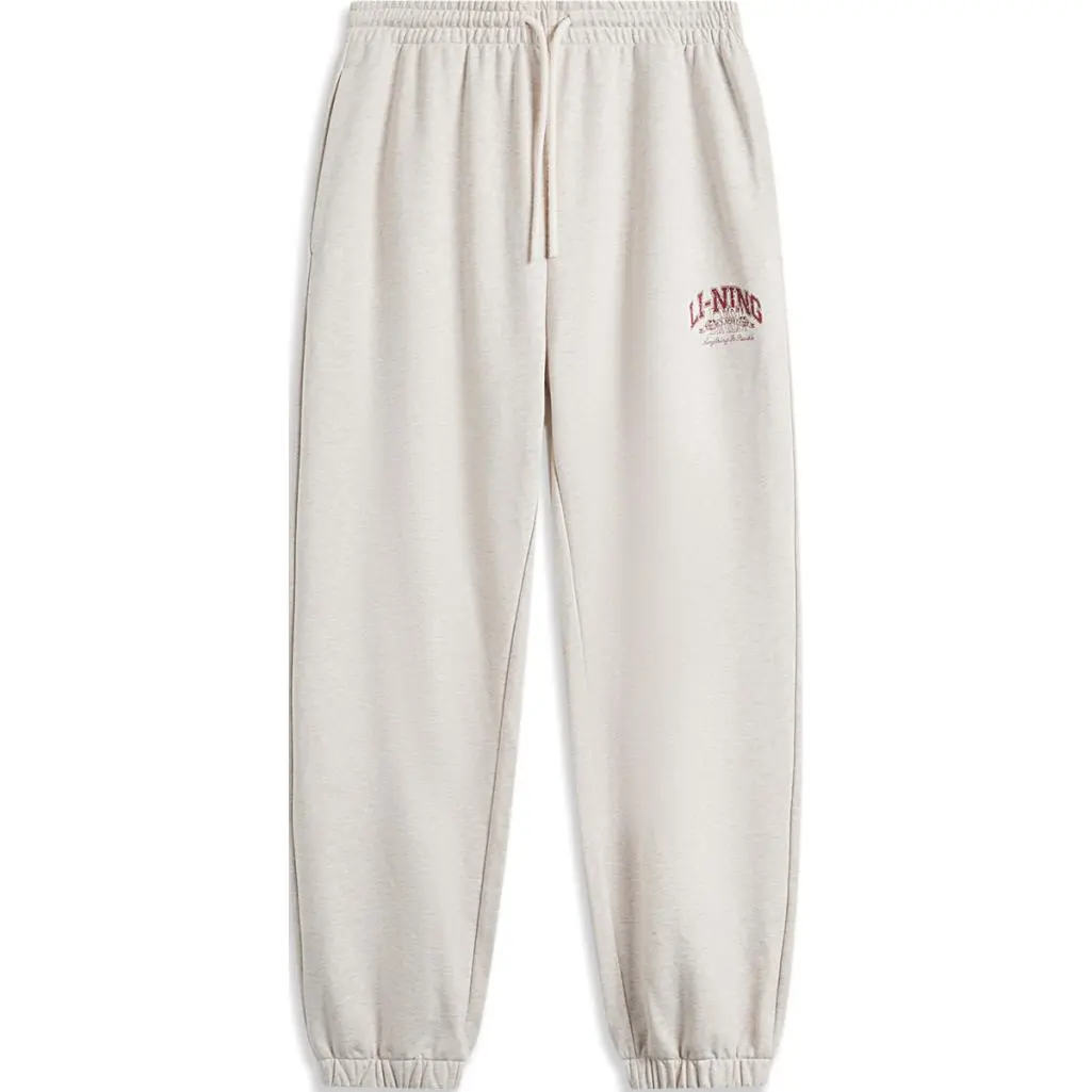 Li Ning Sports Life Collection Knitted Sweatpants Men's Heather Gray Tile Gray