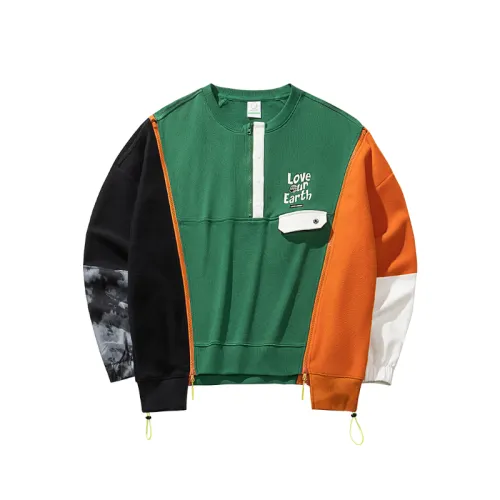 Anta Outdoor Collection Sweatshirt Men's Turquoise/Speed Orange/Basic Black
