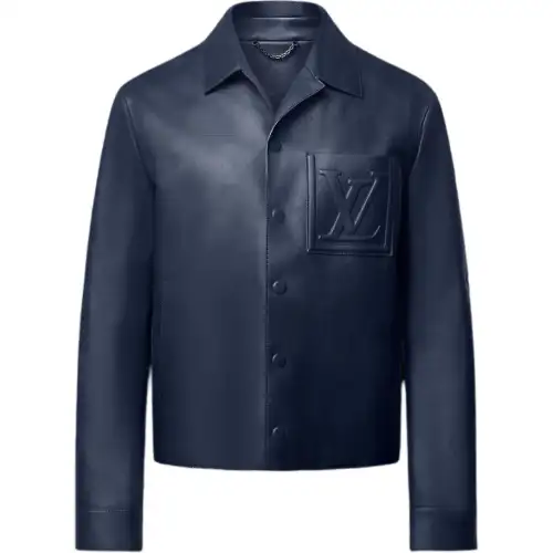 LOUIS VUITTON Chic Leather Blouson With 3D Details