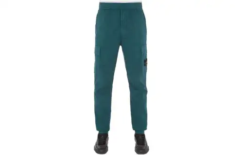 STONE ISLAND Casual Pants Men's Green Moderate Tapered Pants