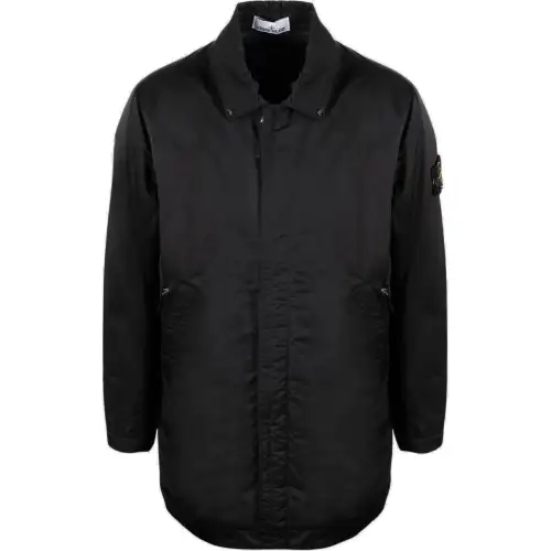 STONE ISLAND Logo-Patch Concealed Fastened Jacket