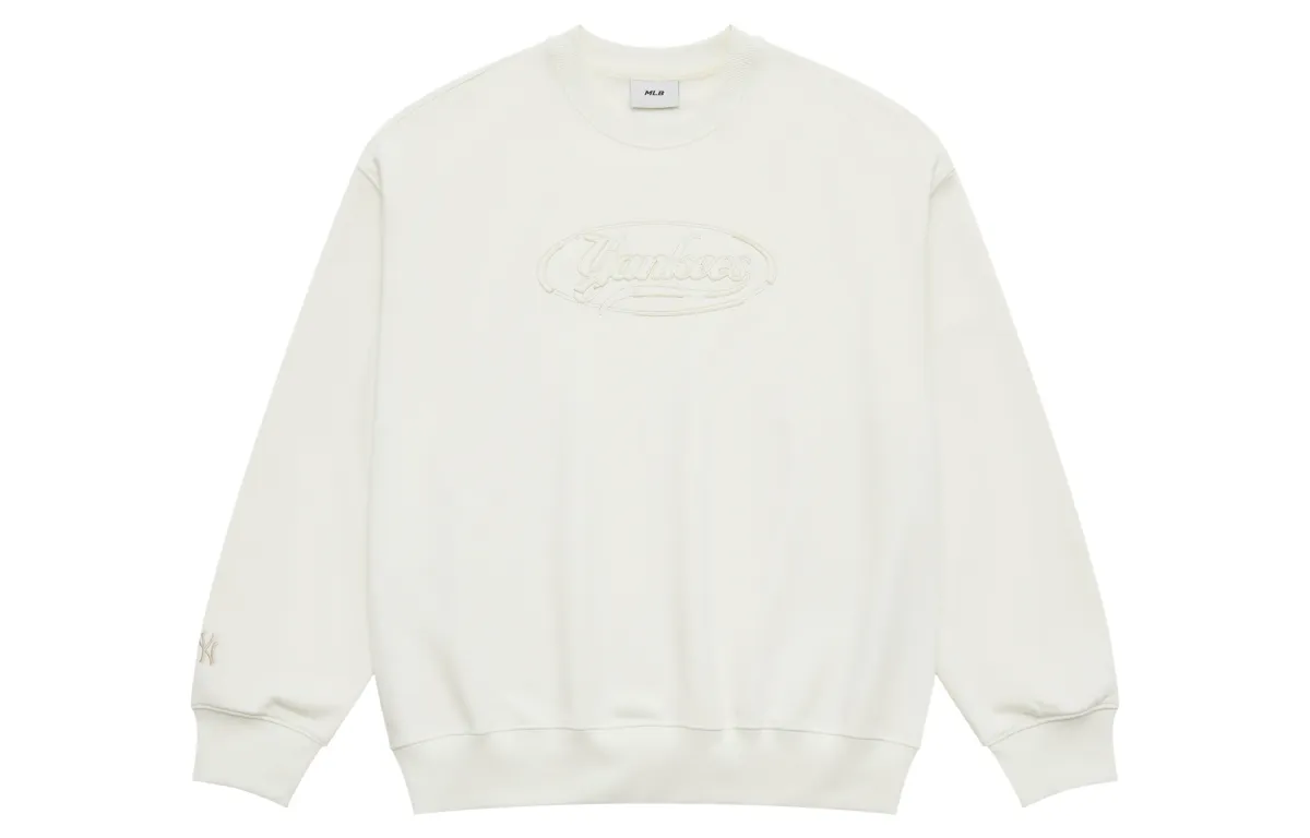 MLB Preppy Style Collection New York Yankees SS25 Sweatshirt Unisex Cream