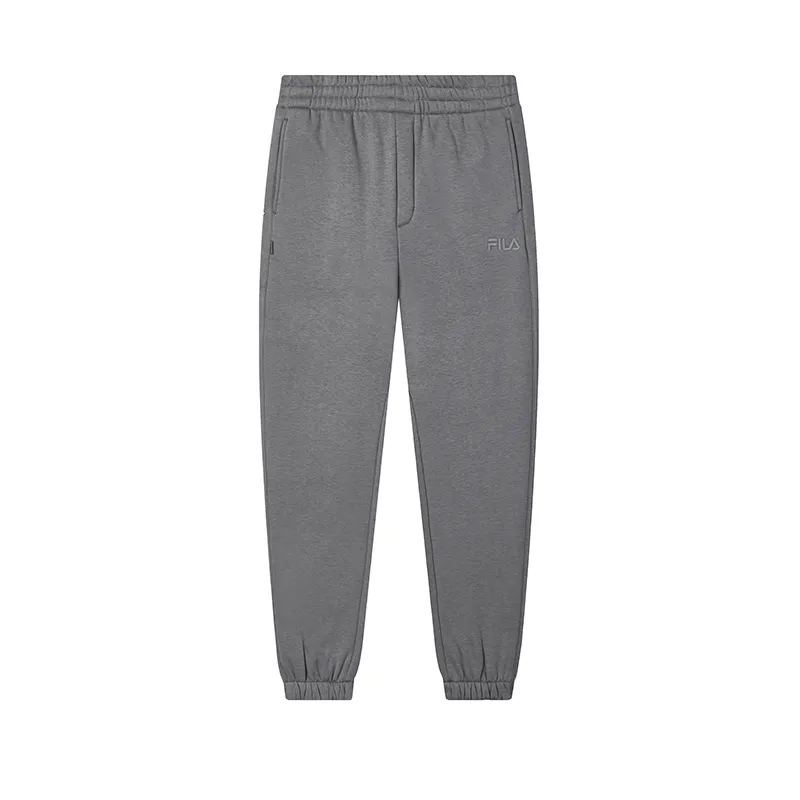 FILA ORIGINALE Fleece Lined Comfortable Casual Versatile Knitted Sweatpants Men's Cloudy Gray