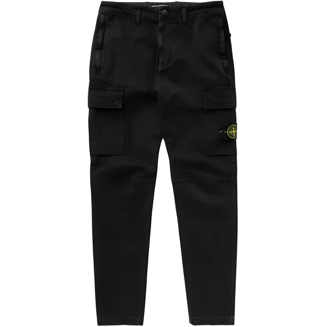 STONE ISLAND Logo Patch Tapered Trousers