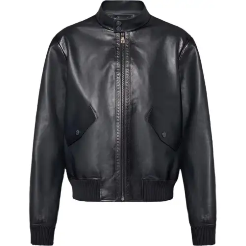 LOUIS VUITTON Leather Harrington Jacket