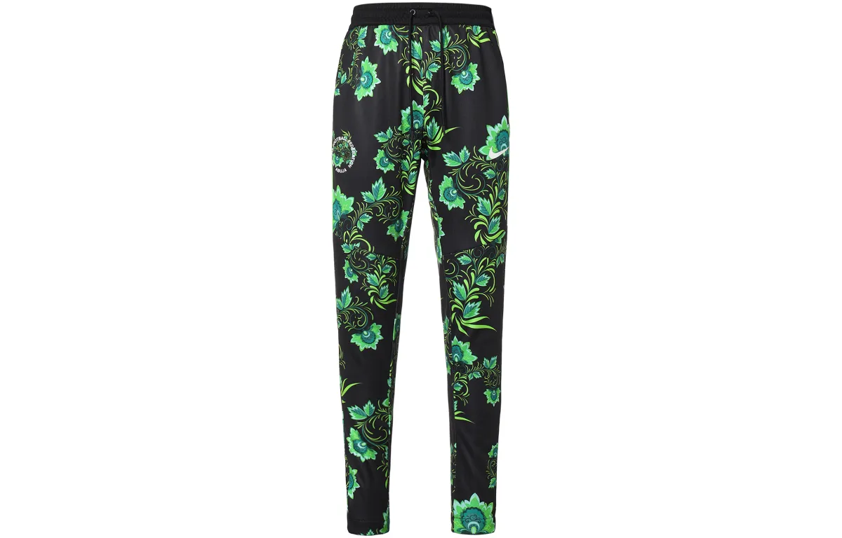 Nike Casual Pants Men's Black Green Moderate Slim Fit Pants