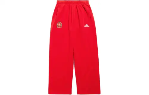 Balenciaga Knitted Sweatpants Loose Fit Unisex Red