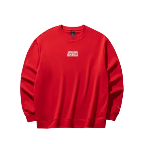 Anta Lifestyle Collection Sports Lifestyle Collection Sweatshirt Unisex Rich Red
