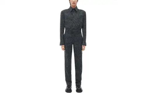 Bottega Veneta FW22 Casual Pants Men's Black Gray