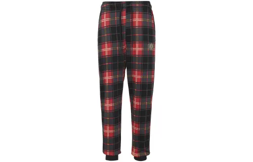 Jordan Logo Printed Pattern Plaid Fleece Lined Casual Pants Men's Multicolor