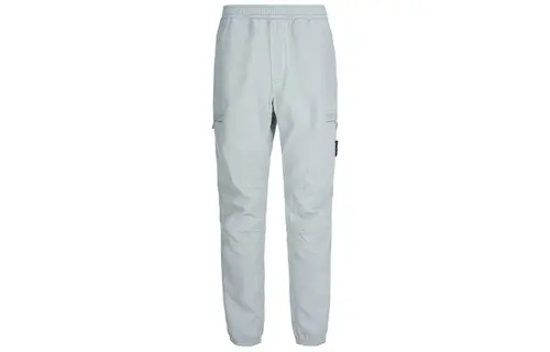STONE ISLAND Casual Pants Men's Pearl Gray Moderate Cuffed Pants