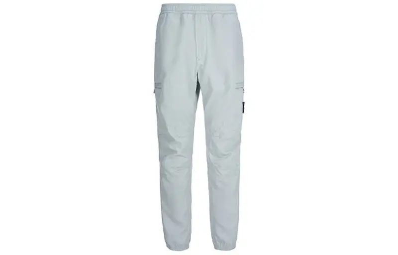 STONE ISLAND Casual Pants Men's Pearl Gray Moderate Cuffed Pants
