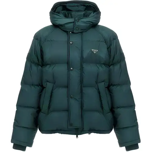 PRADA Triangle-Logo Padded Puffer Jacket